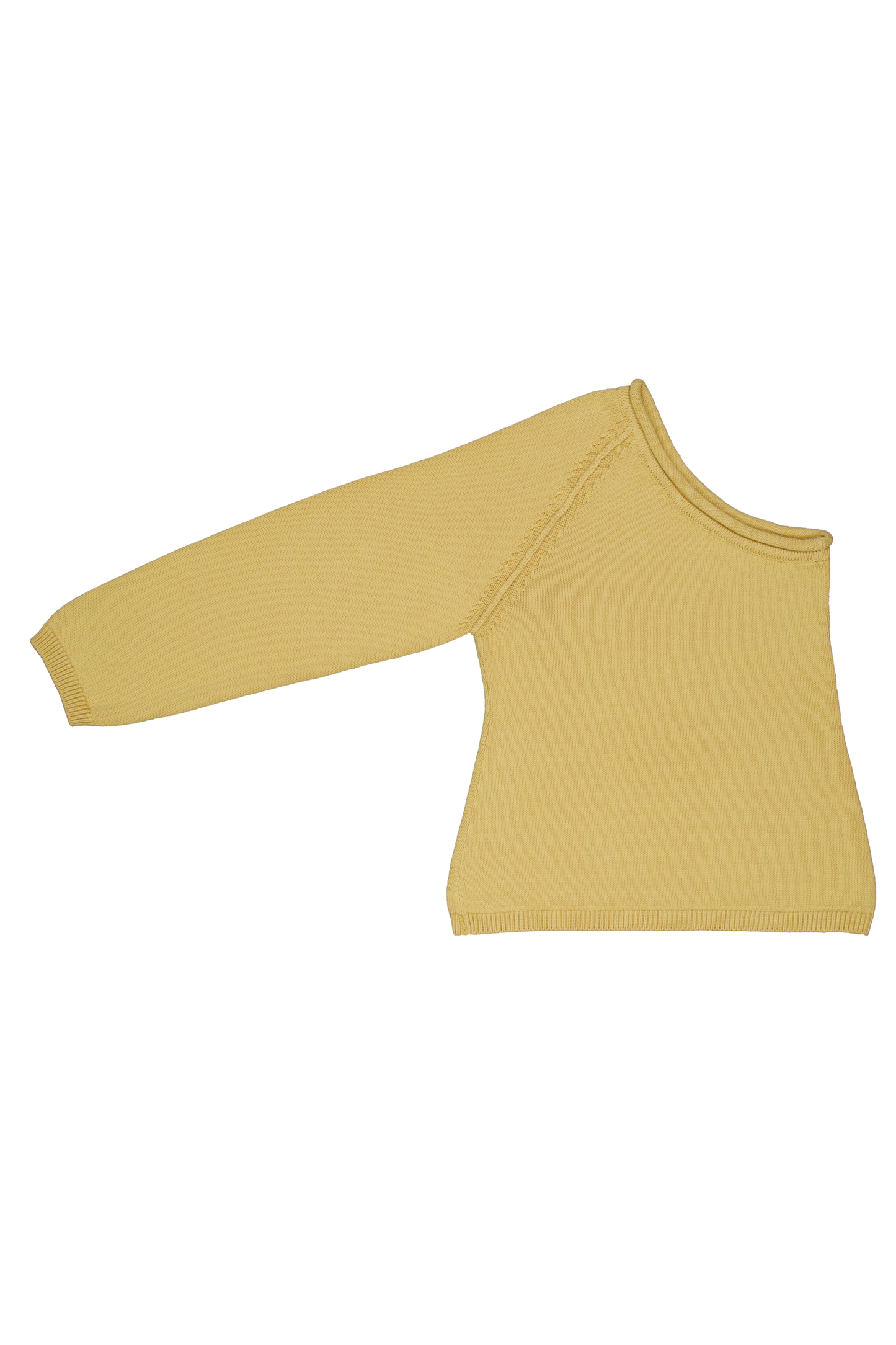 JUNE One Shoulder Top in Cotton and Cashmere (Butter)