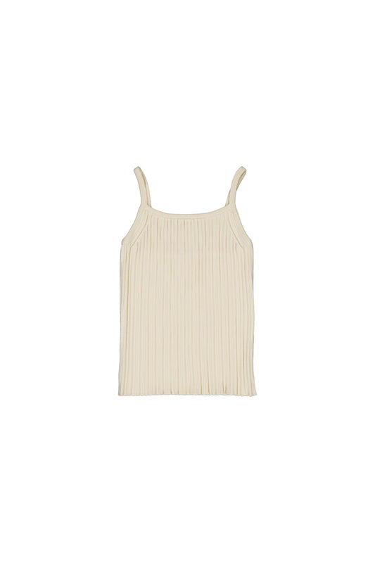 AMAR Ribbed Tank (Ivory)