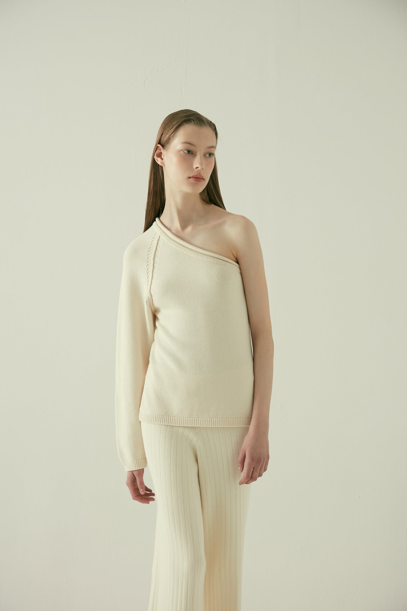 June One Shoulder Top in Cotton (Black)