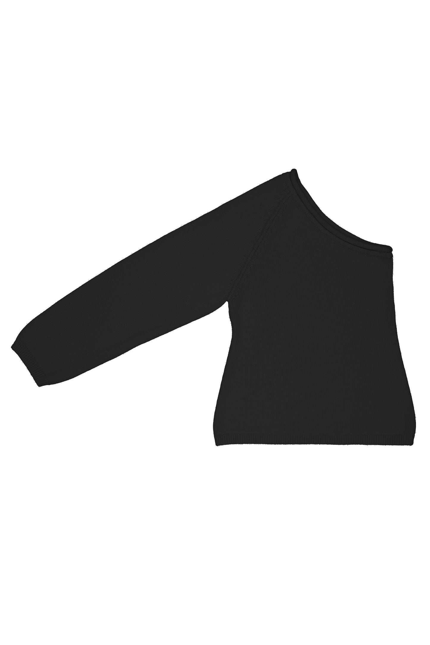 June One Shoulder Top in Cotton (Black)