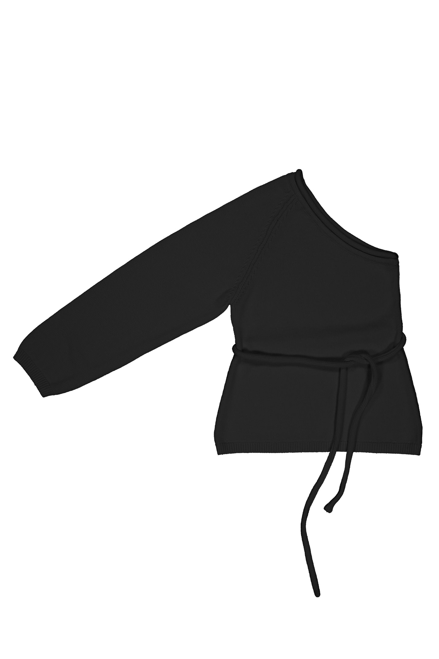 June One Shoulder Top in Cotton (Black)
